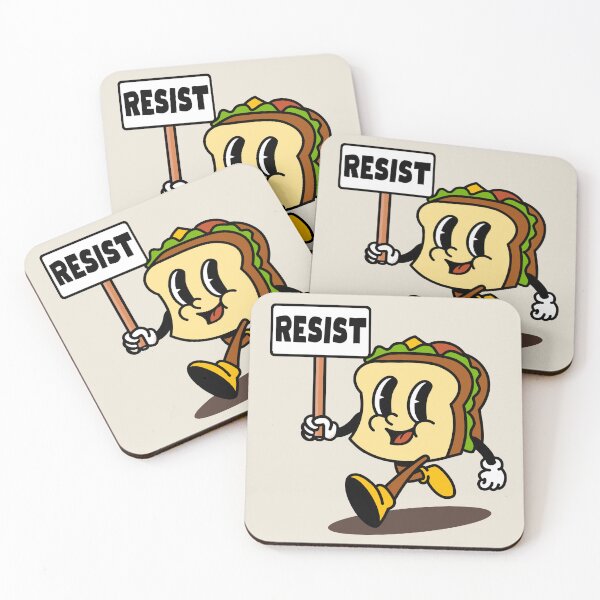 Item preview, Sandwich Guy with RESIST sign designed and sold by DesignCollectiv.