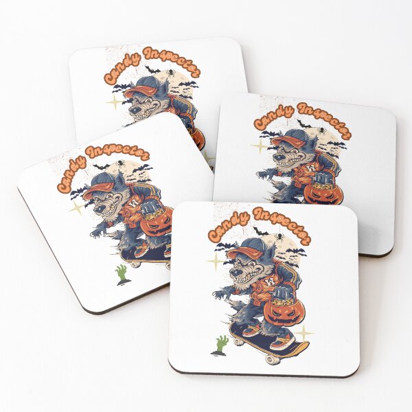 Item preview, Candy Inspector – Skateboarding Halloween Wolf designed and sold by Vivid Mischief.