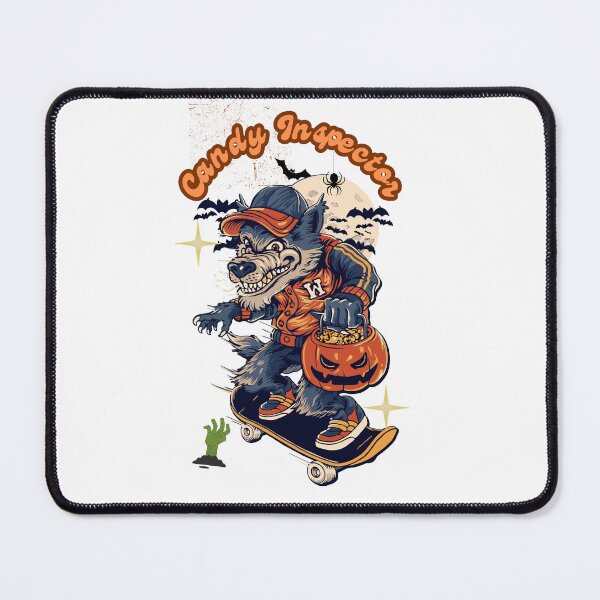 Item preview, Candy Inspector – Skateboarding Halloween Wolf designed and sold by Vivid Mischief.