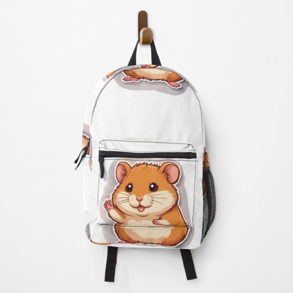 Item preview, Cute and Adorable Hamster waving hands in Flat Style Art designed and sold by Aldrin Capco.