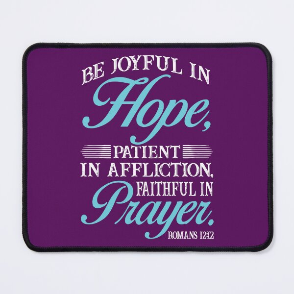 Item preview, Be Joyful in Hope Romans 12:12 | Christian Faith Quote Gifts designed and sold by Hope & Light Designs.
