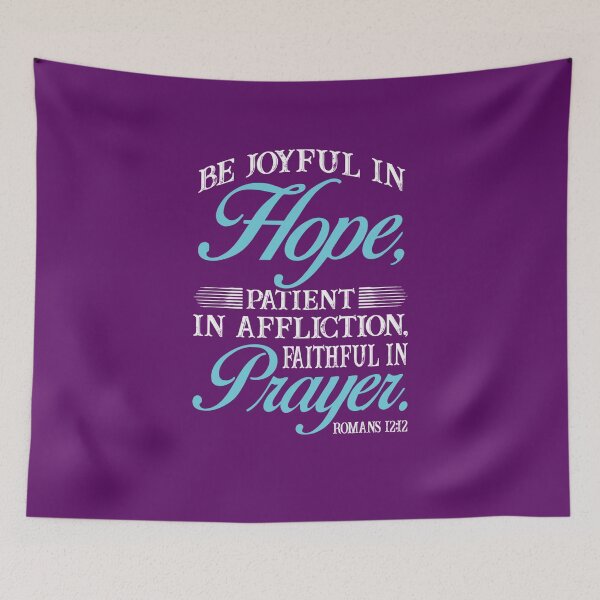 Item preview, Be Joyful in Hope Romans 12:12 | Christian Faith Quote Gifts designed and sold by Hope & Light Designs.
