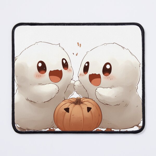 Item preview, Cute Halloween Ghost Friends with Pumpkin – Kawaii Halloween Sticker designed and sold by Jonaree Art Design.
