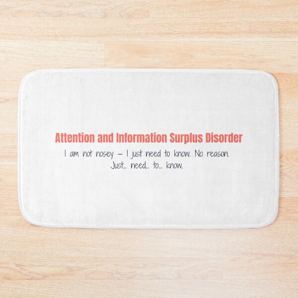 Item preview, Attention and Information Surplus Disorder — Funny Quote designed and sold by GuidedFaithCo.