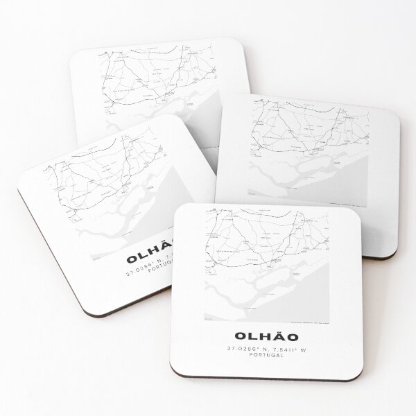 Item preview, Olhão Portugal Coordinates Design – Latitude 37.0286° N Longitude 7.8411° W – Algarve Coastal Map Art, Travel Souvenir designed and sold by RM-Journey.