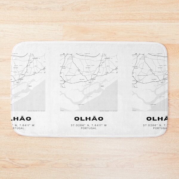 Item preview, Olhão Portugal Coordinates Design – Latitude 37.0286° N Longitude 7.8411° W – Algarve Coastal Map Art, Travel Souvenir designed and sold by RM-Journey.