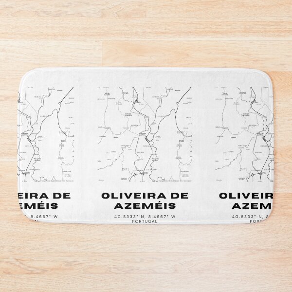 Item preview, Oliveira de Azeméis Portugal Map Coordinates – 40.8333° N, 8.4667° W – Minimalist City Design, Travel Poster Souvenir designed and sold by RM-Journey.