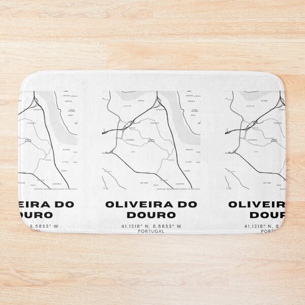 Item preview, Oliveira do Douro Coordinates Print – 41.1218° N, 8.5833° W – Portugal Minimalist Map Design, Travel Souvenir designed and sold by RM-Journey.
