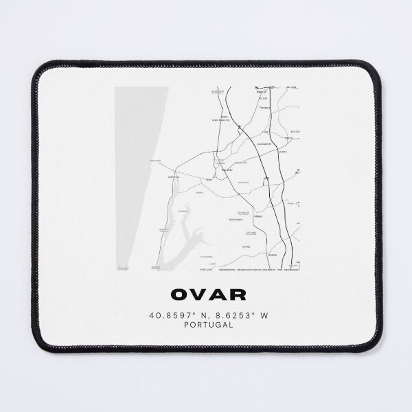 Item preview, Ovar Portugal Map Coordinates Design – 40.8597° N, 8.6253° W – Minimalist City Artwork, Travel Gift Poster designed and sold by RM-Journey.