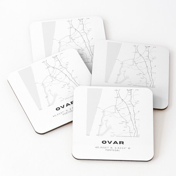 Item preview, Ovar Portugal Map Coordinates Design – 40.8597° N, 8.6253° W – Minimalist City Artwork, Travel Gift Poster designed and sold by RM-Journey.