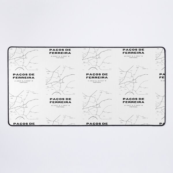Item preview, Paços de Ferreira Coordinates Artwork – 41.2833° N, 8.3833° W – Portugal Map Print, Travel Souvenir Gift designed and sold by RM-Journey.