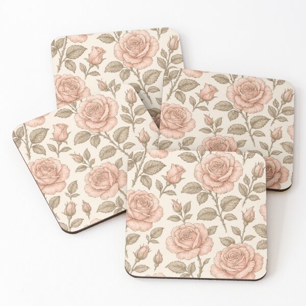 Item preview, Engraved Pink Roses natural pretty pastel designed and sold by scicilysimonee.