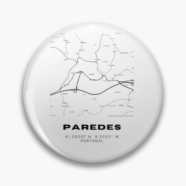 Item preview, Paredes Portugal Coordinates Print – 41.2000° N, 8.3333° W – Minimalist Map Artwork, Travel Gift designed and sold by RM-Journey.