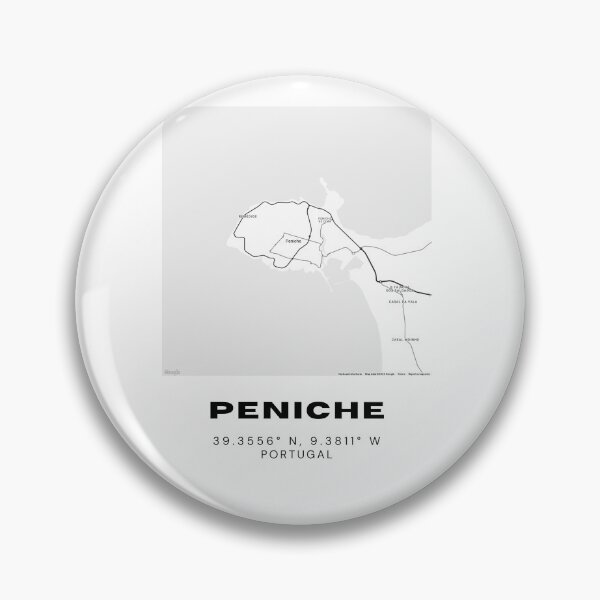 Item preview, Peniche Portugal Coordinates Design – 39.3556° N, 9.3811° W – Surf City Travel Souvenir, Minimalist Map Art designed and sold by RM-Journey.