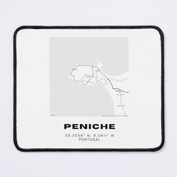 Item preview, Peniche Portugal Coordinates Design – 39.3556° N, 9.3811° W – Surf City Travel Souvenir, Minimalist Map Art designed and sold by RM-Journey.