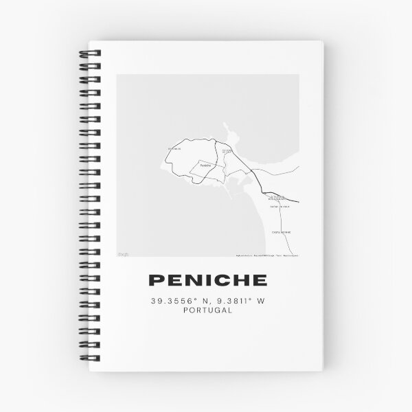 Item preview, Peniche Portugal Coordinates Design – 39.3556° N, 9.3811° W – Surf City Travel Souvenir, Minimalist Map Art designed and sold by RM-Journey.