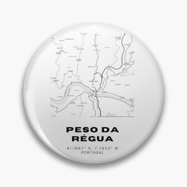 Item preview, Peso da Régua Coordinates Artwork – 41.1667° N, 7.7833° W – Portugal Wine Region Map Print, Travel Souvenir designed and sold by RM-Journey.