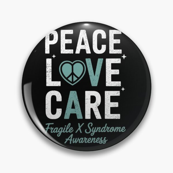 Item preview, LOVE PEACE CURE FRAGILE X SYNDROME AWARENESS designed and sold by ConceptualVibes.