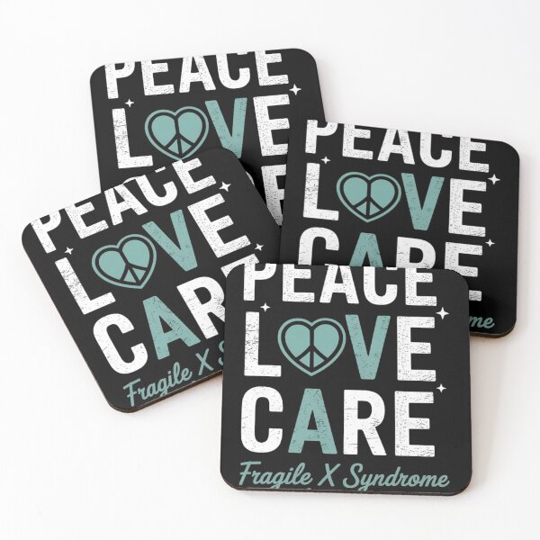Item preview, LOVE PEACE CURE FRAGILE X SYNDROME AWARENESS designed and sold by ConceptualVibes.
