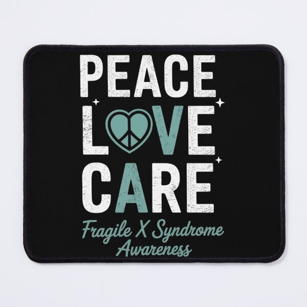 Item preview, LOVE PEACE CURE FRAGILE X SYNDROME AWARENESS designed and sold by ConceptualVibes.