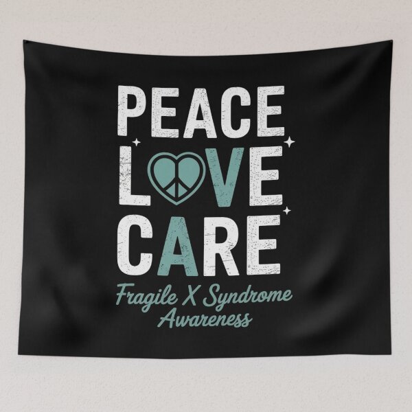 Item preview, LOVE PEACE CURE FRAGILE X SYNDROME AWARENESS designed and sold by ConceptualVibes.