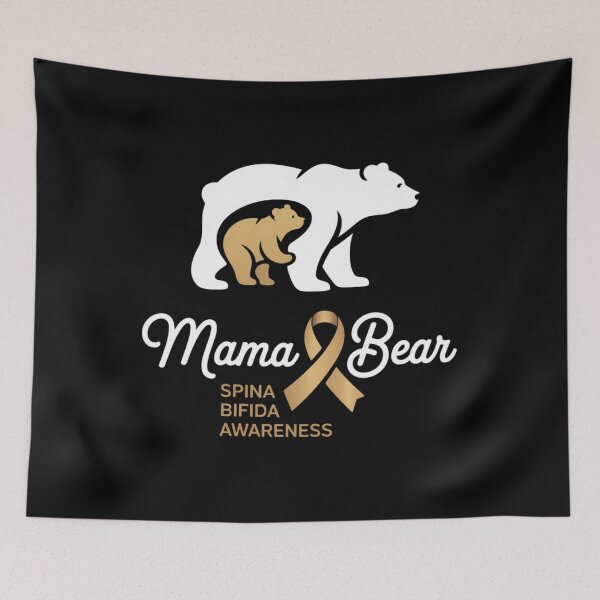 Item preview, Mama Bear Yellow Ribbon - Spina Bifida Awareness designed and sold by ConceptualVibes.