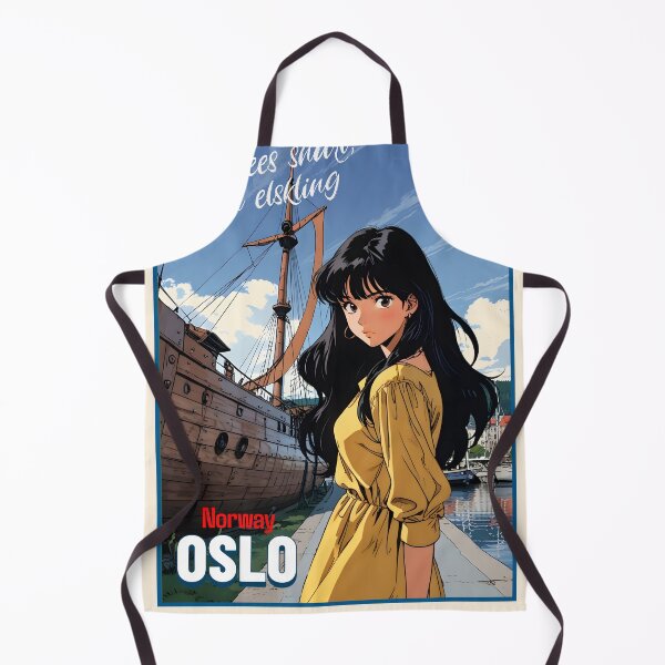 Item preview, Oslo Norway Europe Romantic Anime Traveling Girl Romantic Quote designed and sold by Kawaii-Sky.