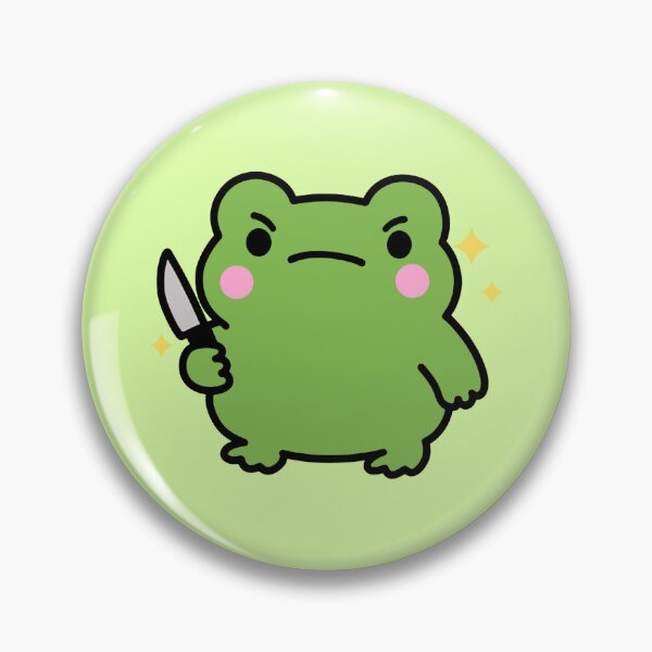 Item preview, Knife Wielding Stabby Frog Funny Frog Meme Cute designed and sold by TinyPanic.