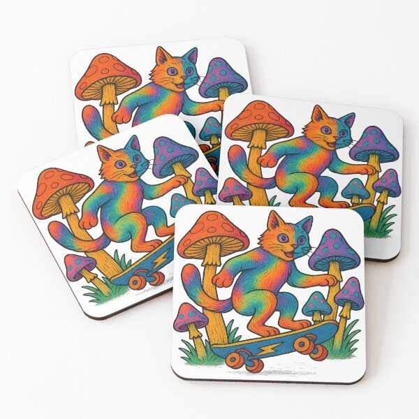 Item preview, Psychedelic Cat on Skateboard designed and sold by Houston2025.