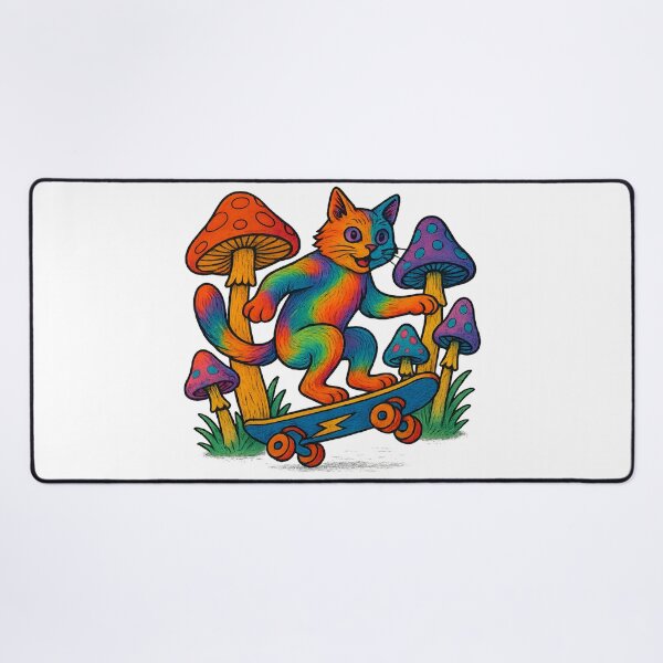 Item preview, Psychedelic Cat on Skateboard designed and sold by Houston2025.