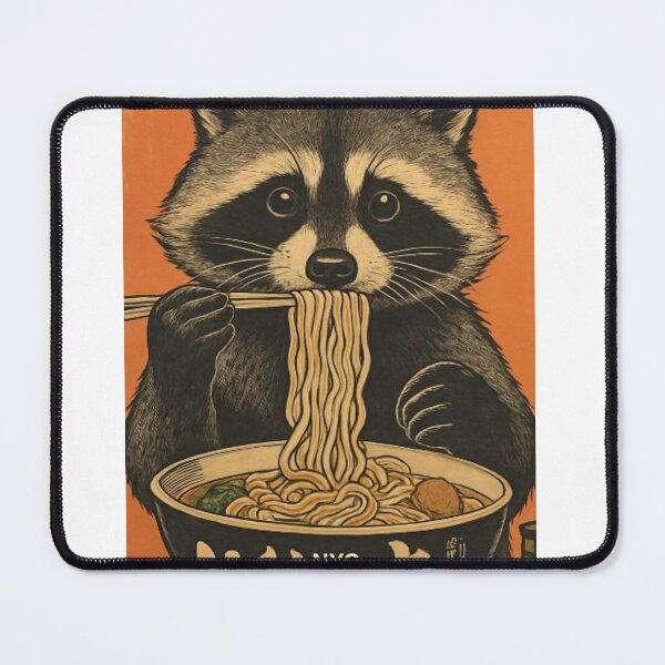 Artikelvorschau, Waschbär isst Ramen in NYC entworfen und verkauft von loveforallages.