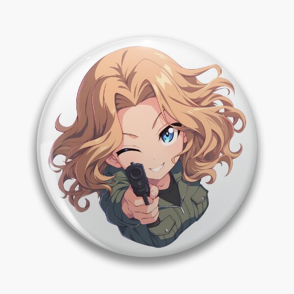 Aperçu de l'œuvre Kay Girls et Panzer Chibi Kawaii Anime Girl Gun créée et vendue par PMartistStudio.