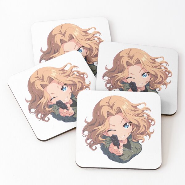 Aperçu de l'œuvre Kay Girls et Panzer Chibi Kawaii Anime Girl Gun créée et vendue par PMartistStudio.
