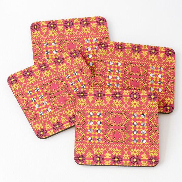 Item preview, Crimson Kinship A Celebration of Ancestral Geometry pattern seamless  designed and sold by MJMiraathita.