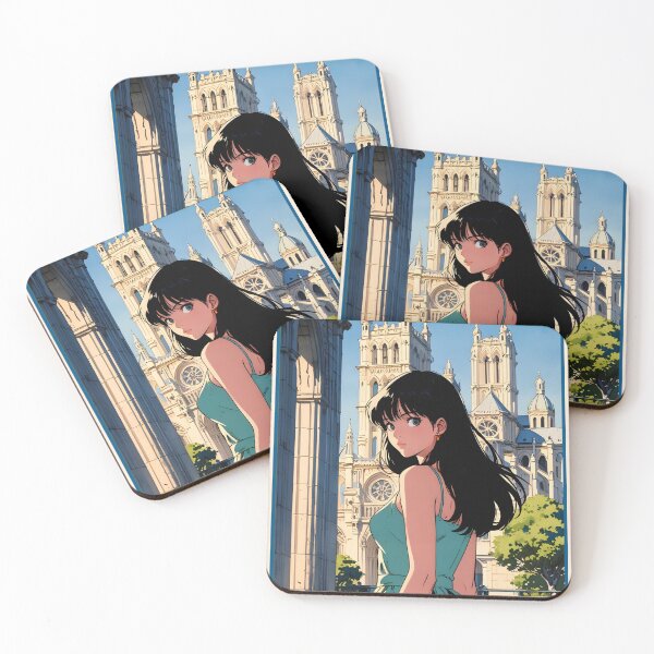 Item preview, Lyon France Europe  Romance Anime Traveling Girl Romantic Quote designed and sold by Kawaii-Sky.