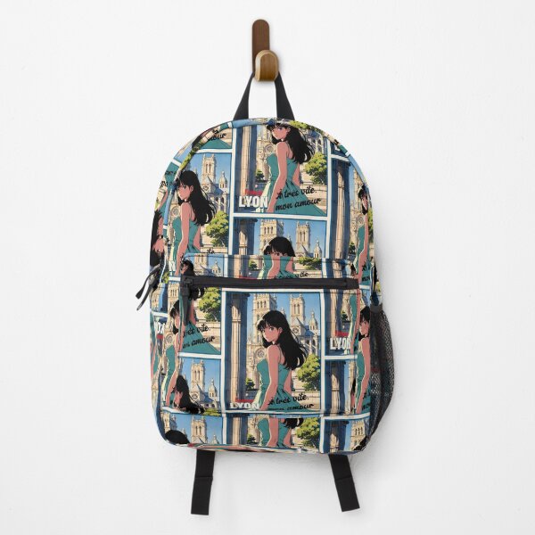 Item preview, Lyon France Europe Romance Anime Traveling Girl Romantic Quote designed and sold by Kawaii-Sky.