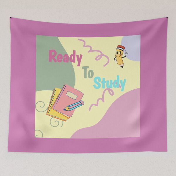 Item preview, Ready to Study – Colorful Books & Pencil designed and sold by Roova-art.