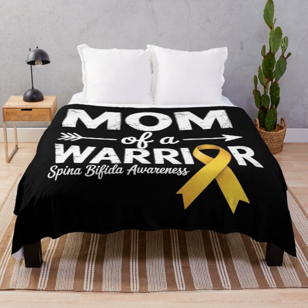 Item preview, Mom Of A Warrior, Yellow Ribbon Spina Bifida Awareness designed and sold by ConceptualVibes.