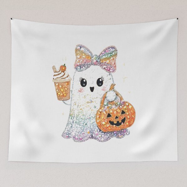 Item preview, Girl Halloween Rhinestones Ghost designed and sold by Torokjakab.
