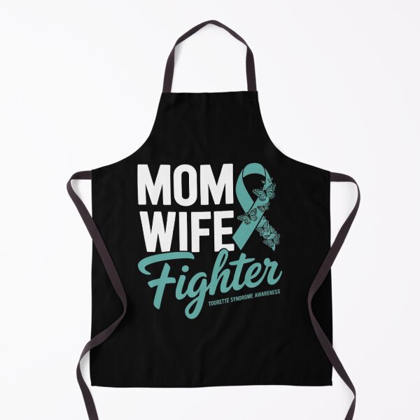 Item preview, Mom Wife Fighter Teal Ribbon Tourette Syndrome Awareness designed and sold by ConceptualVibes.