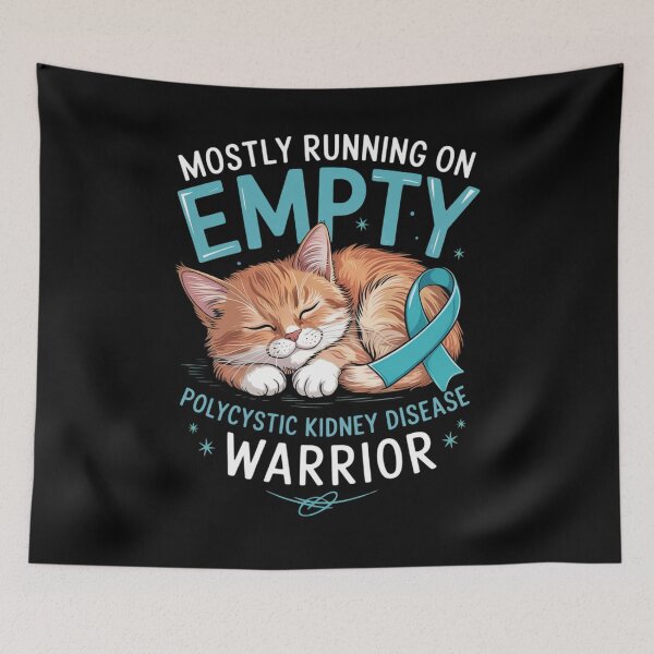 Item preview, Mostly Running on EMPTY Polycystic Kidney Disease Warrior designed and sold by ConceptualVibes.