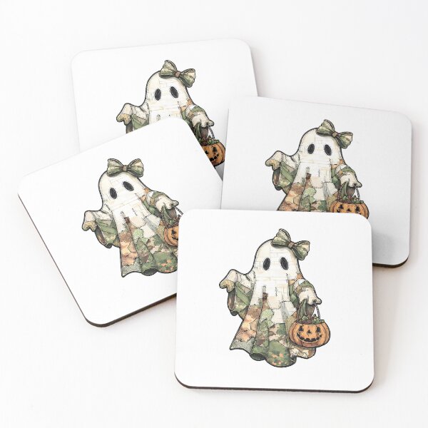 Item preview, Retro Halloween Green Camo Ghost designed and sold by Torokjakab.