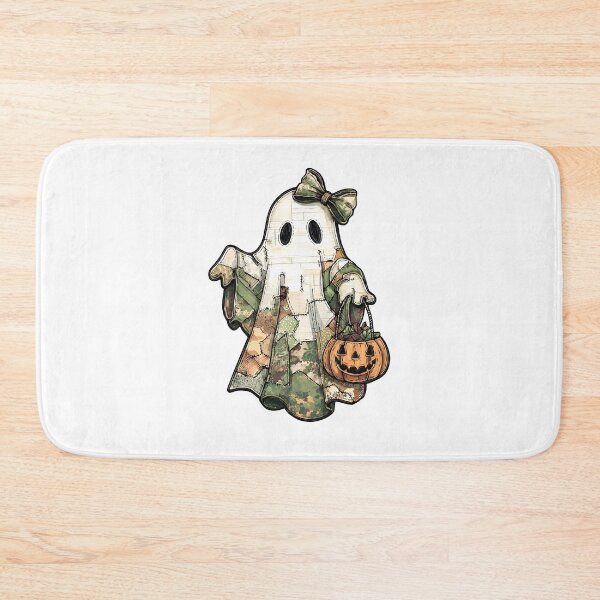 Item preview, Retro Halloween Green Camo Ghost designed and sold by Torokjakab.