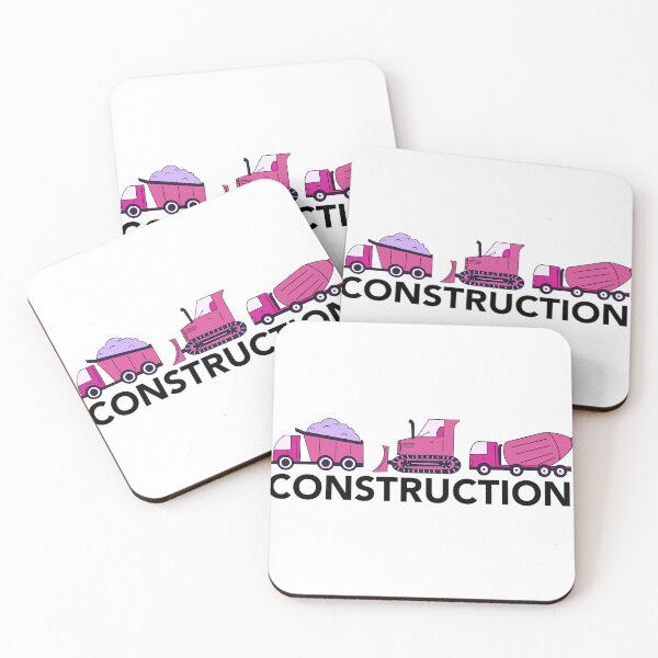 Item preview, Pink Construction Trucks Simple designed and sold by sofser4909.