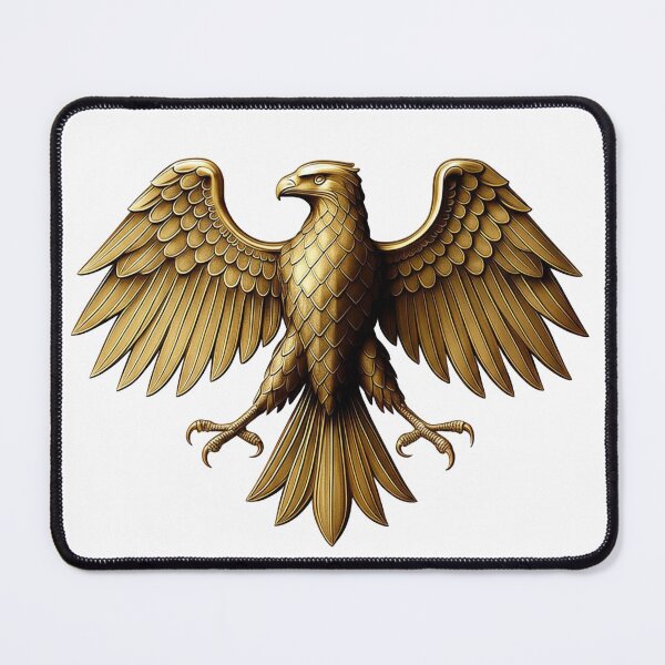 Item preview, Golden Eagle Emblem – Majestic Heraldic Design designed and sold by QueenStore-USA.