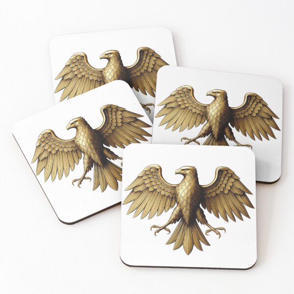 Item preview, Golden Eagle Emblem – Majestic Heraldic Design designed and sold by QueenStore-USA.