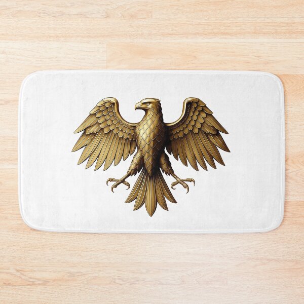 Item preview, Golden Eagle Emblem – Majestic Heraldic Design designed and sold by QueenStore-USA.