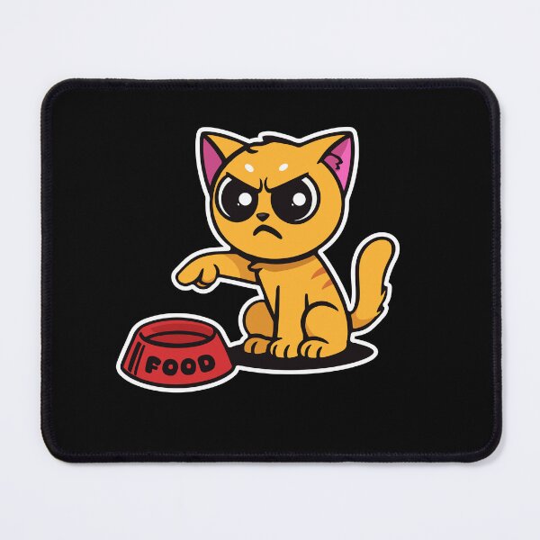 Item preview, Funny hangry cat says "FEED ME!" designed and sold by messy-nessie.