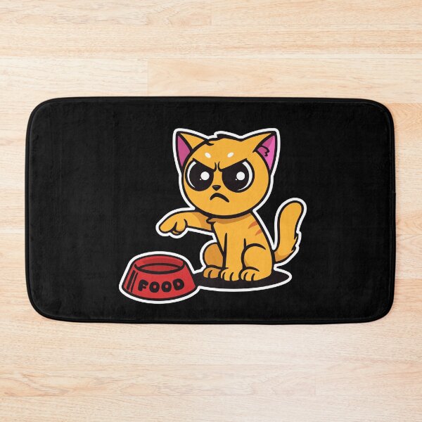 Item preview, Funny hangry cat says "FEED ME!" designed and sold by messy-nessie.