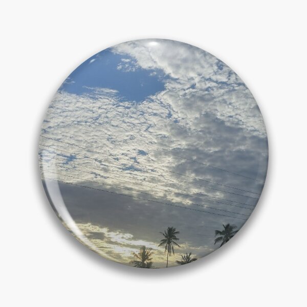 Item preview, Tropical Fiji Sunset Sky with Palm Trees – Cloudscape Nature Photography designed and sold by ZaRiSelects.